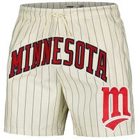 Men's Pro Standard Cream Minnesota Twins Pinstripe Retro Classic Woven Shorts
