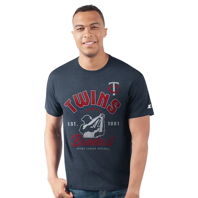 T-shirt bleu marine pour homme avec logo Starter des Twins du Minnesota