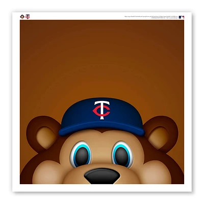 Minnesota Twins 12" x 12" T.C. Bear Poster Print