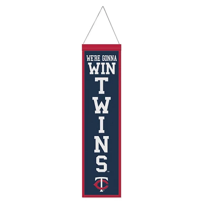 WinCraft Minnesota Twins 8" x 32" Slogan Bannière en laine