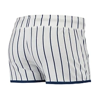 Women's Concepts Sport White Minnesota Twins Vigor Pinstripe Sleep Short