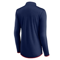 Women's Fanatics Navy Minnesota Twins Corner Quarter-Zip Top