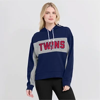 Women's Fanatics Navy Minnesota Twins Filled Stat Sheet Pullover Hoodie