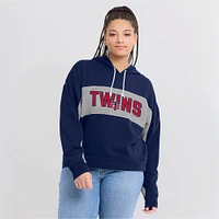 Women's Fanatics Navy Minnesota Twins Filled Stat Sheet Pullover Hoodie