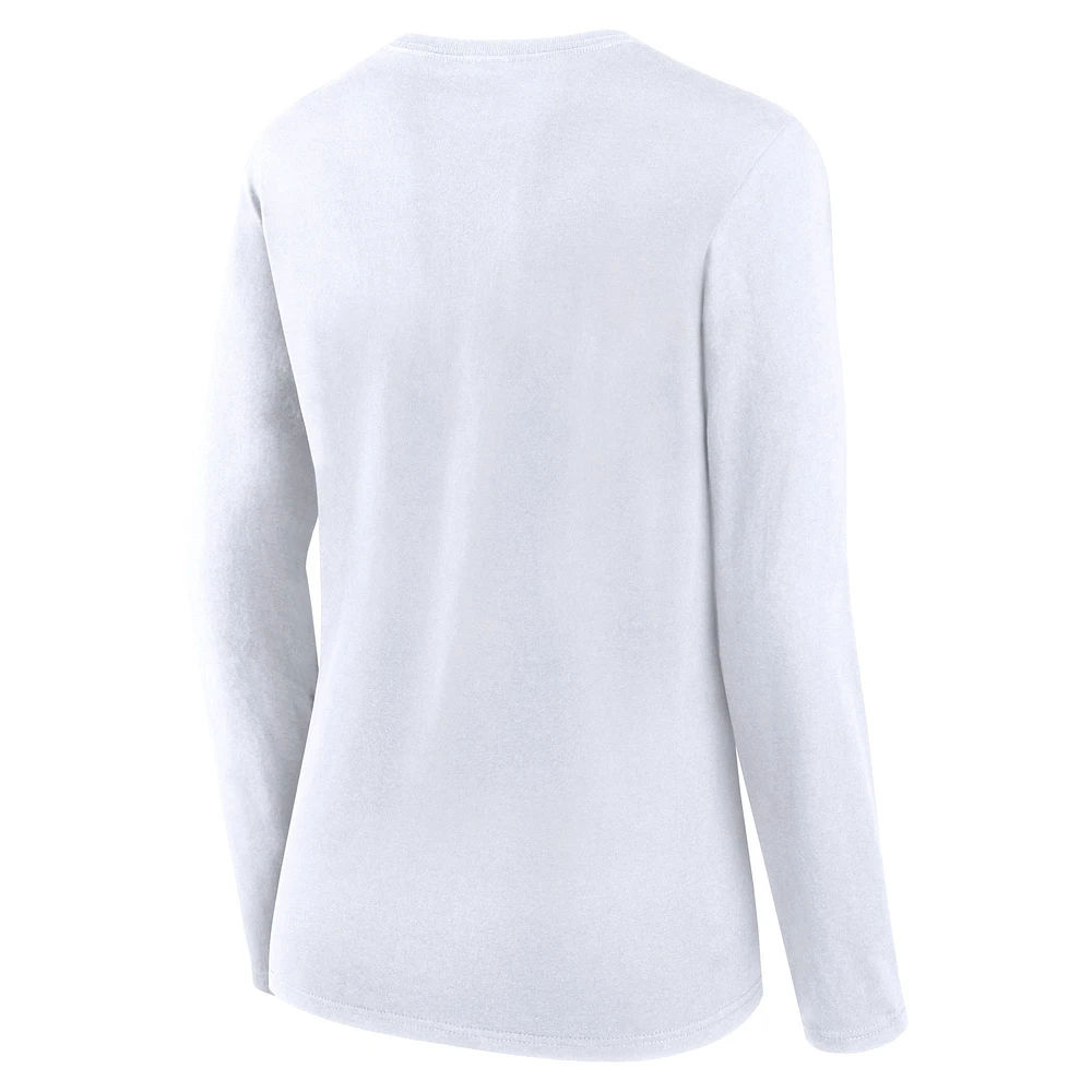 T-shirt léger ajusté à manches longues blanc Fanatics pour femmes des Twins du Minnesota