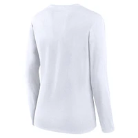 T-shirt léger ajusté à manches longues blanc Fanatics pour femmes des Twins du Minnesota