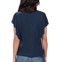 Women's G-III 4Her by Carl Banks Navy Minnesota Twins Crowd Wave T-Shirt