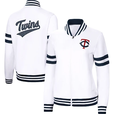 Women's G-III 4Her by Carl Banks White Minnesota Twins Pre-Game - Full-Zip Track Jacket