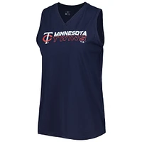 Women's Levelwear  Navy Minnesota Twins Paisley Chase V-Neck Tank Top