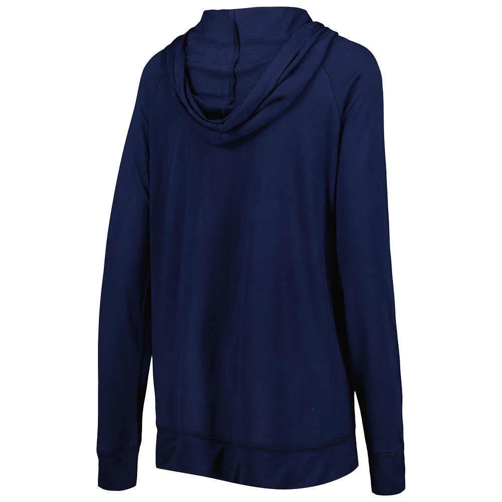Women's Touch Navy Minnesota Twins Pre-Game Raglan Pullover Hoodie