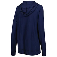 Women's Touch Navy Minnesota Twins Pre-Game Raglan Pullover Hoodie
