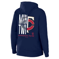 Women's WEAR by Erin Andrews Navy Minnesota Twins Sponge Fleece Full-Zip Hoodie