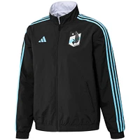 Men's adidas Black/White Minnesota United FC 2023 On-Field Anthem Full-Zip Reversible Team Jacket