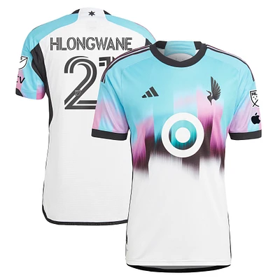 adidas Bongokuhle Hlongwane Blanc Minnesota United FC 2023 The Northern Lights Kit Authentique Maillot
