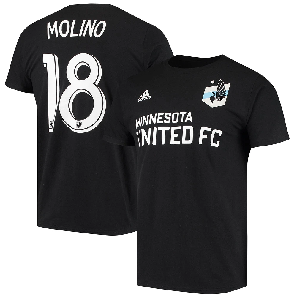 T-shirt avec nom et numéro adidas Kevin Molino Minnesota United FC pour homme