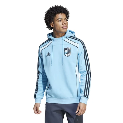 Sweat à capuche de voyage adidas bleu clair Minnesota United FC 2025 pour homme