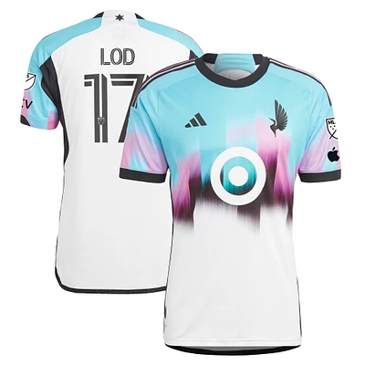 adidas Robin Lod Blanc Minnesota United FC 2023 The Northern Lights Kit Authentique Maillot