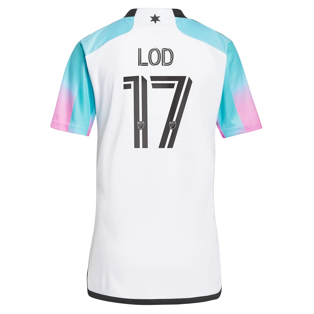 adidas Robin Lod Blanc Minnesota United FC 2023 The Northern Lights Kit Réplique Maillot
