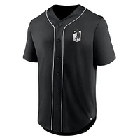 Men's Fanatics Black Minnesota United FC Third Period Fashion Baseball Button-Up Jersey