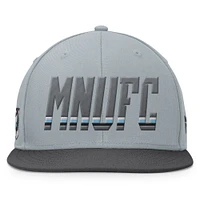 Casquette Snapback fumée Fanatics gris Minnesota United FC pour hommes