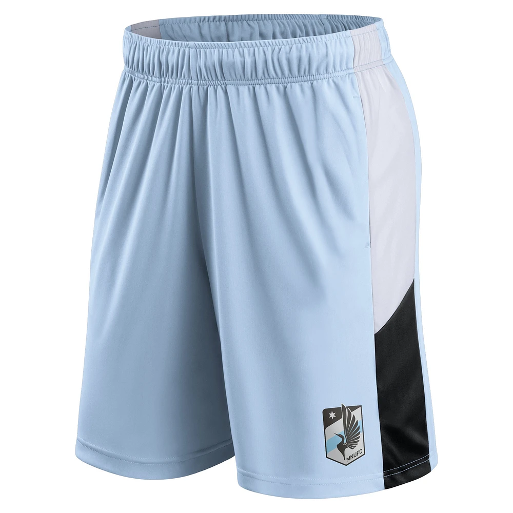 Men's Fanatics Light Blue Minnesota United FC Prep Squad Shorts