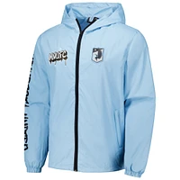 Men's Light Blue Minnesota United FC Graffiti Hoodie Full-Zip Windbreaker