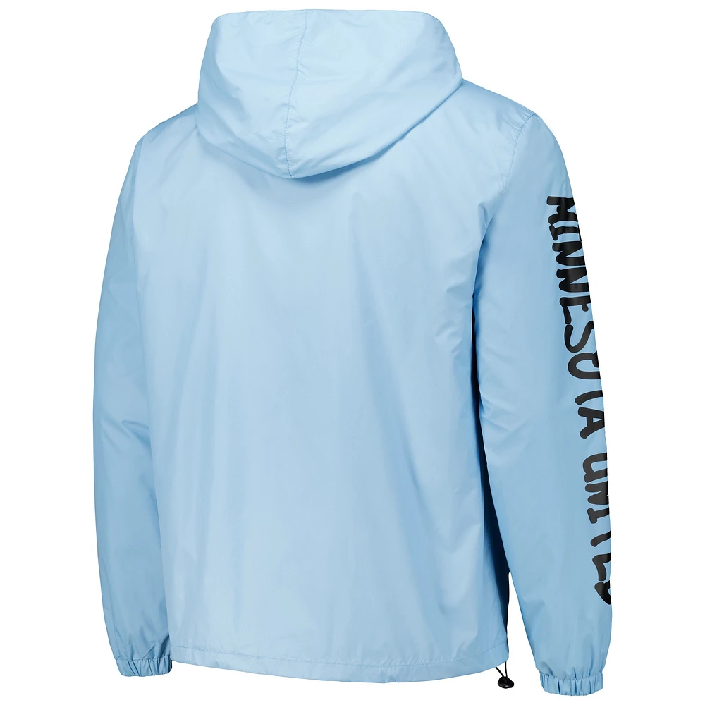 Men's Light Blue Minnesota United FC Graffiti Hoodie Full-Zip Windbreaker