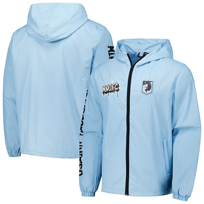 Men's Light Blue Minnesota United FC Graffiti Hoodie Full-Zip Windbreaker