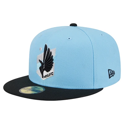 Casquette ajustée 59FIFTY Kickoff 2025 bleu clair pour homme de New Era Minnesota United FC