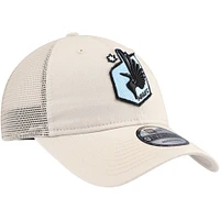 Men's New Era Tan Minnesota United FC Game Day 9TWENTY Adjustable Trucker Hat