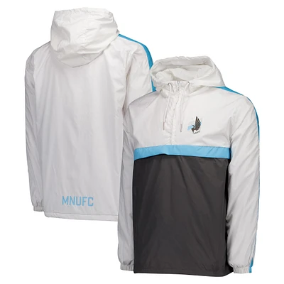 Veste à capuche et demi-zip Anorak Minnesota United FC homme de coloris blanc