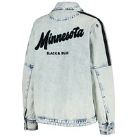 Women's The Wild Collective Blue Minnesota United FC Denim Button-Up Jacket