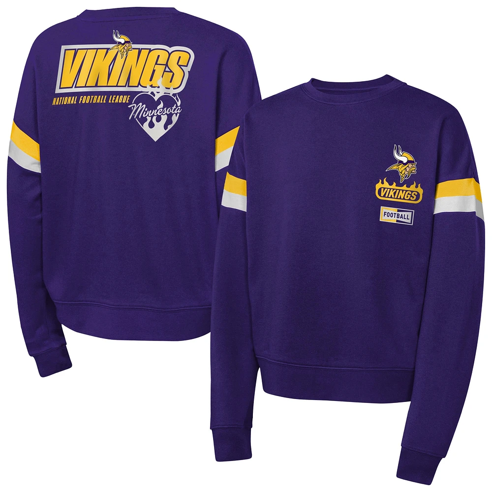 Sweat-shirt violet pour filles Minnesota Vikings Eternal Love