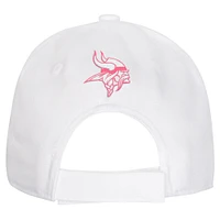 Girls Youth Minnesota Vikings All White Structured Adjustable Hat