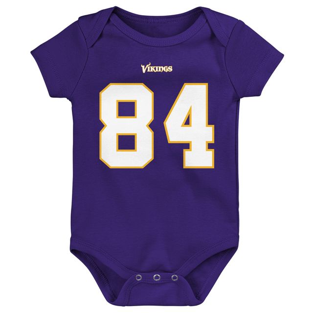 Body pour bébé Mitchell & Ness Randy Moss violet Minnesota Vikings Mainliner nom et numéro du joueur retraité