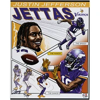 Justin Jefferson Minnesota Vikings 16" x 20" Photo Print - Art by Brian Kong - Limited Edition of 99