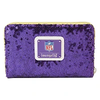 Loungefly Minnesota Vikings Sequin Zip-Around Wallet