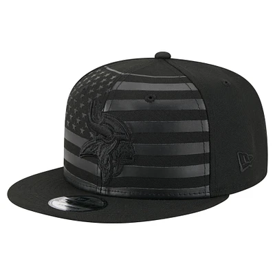 Casquette Snapback Independent 9FIFTY noire New Era pour homme des Vikings du Minnesota