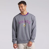 Men's Fanatics  Heather Gray Minnesota Vikings Loop Terry Pullover Sweatshirt