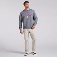 Men's Fanatics  Heather Gray Minnesota Vikings Loop Terry Pullover Sweatshirt