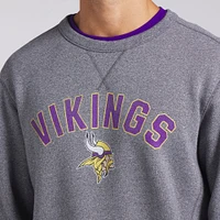 Men's Fanatics  Heather Gray Minnesota Vikings Loop Terry Pullover Sweatshirt