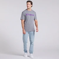 Men's Fanatics Heather Gray Minnesota Vikings Pass Rush Tri-Blend T-Shirt