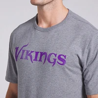 Men's Fanatics Heather Gray Minnesota Vikings Pass Rush Tri-Blend T-Shirt
