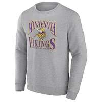 Men's Fanatics Heathered Gray Minnesota Vikings Playability Pullover Sweatshirt
