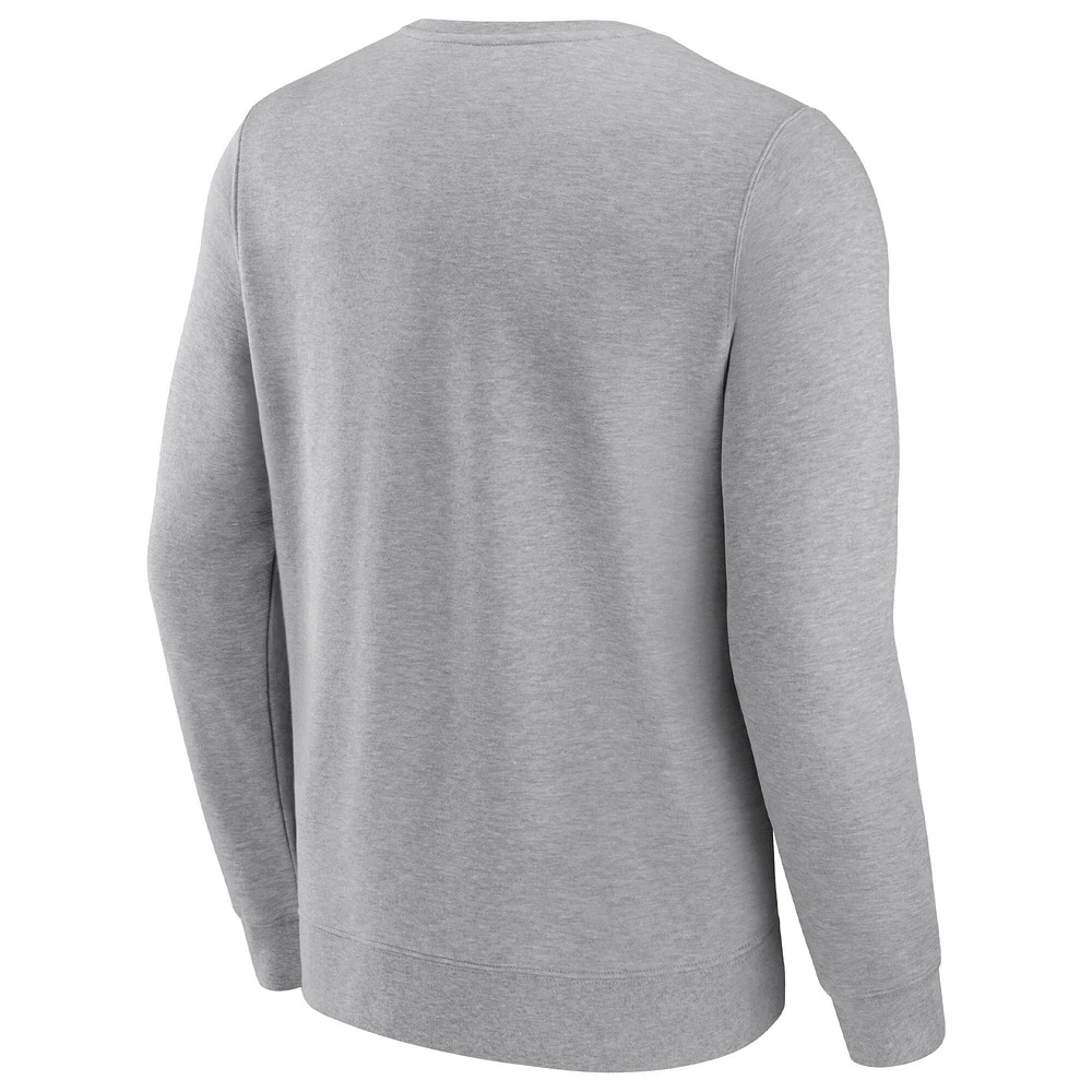Men's Fanatics Heathered Gray Minnesota Vikings Playability Pullover Sweatshirt
