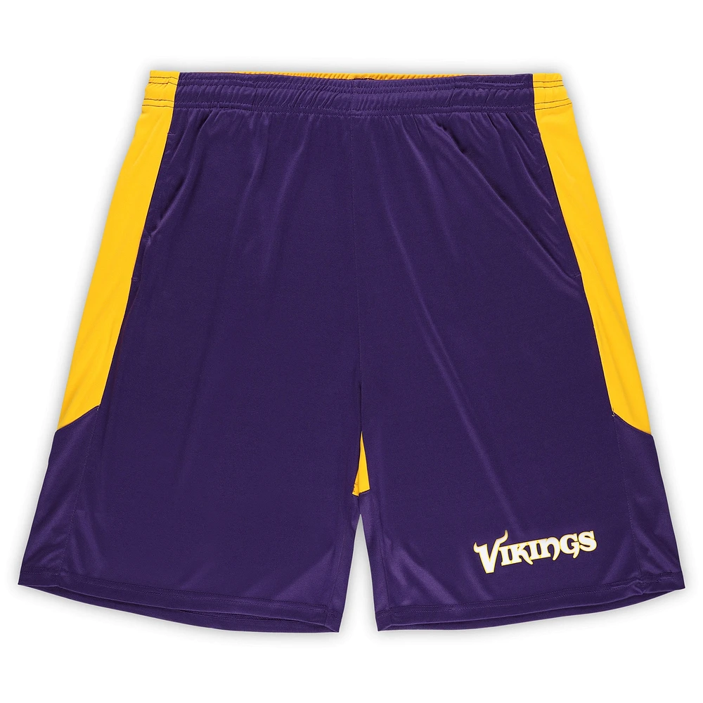 Men's Fanatics Purple/Gold Minnesota Vikings Big & Tall Launch Shorts