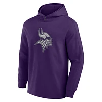Men's Fanatics Purple Minnesota Vikings Elements Blaze Tri-Blend Long Sleeve Hoodie T-Shirt