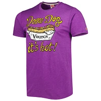Men's Homage Purple Minnesota Vikings Dome Dog Hyper Local Tri-Blend T-Shirt