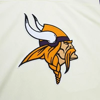 Men's Mitchell & Ness Randy Moss Cream Minnesota Vikings Chainstitch Legacy Jersey