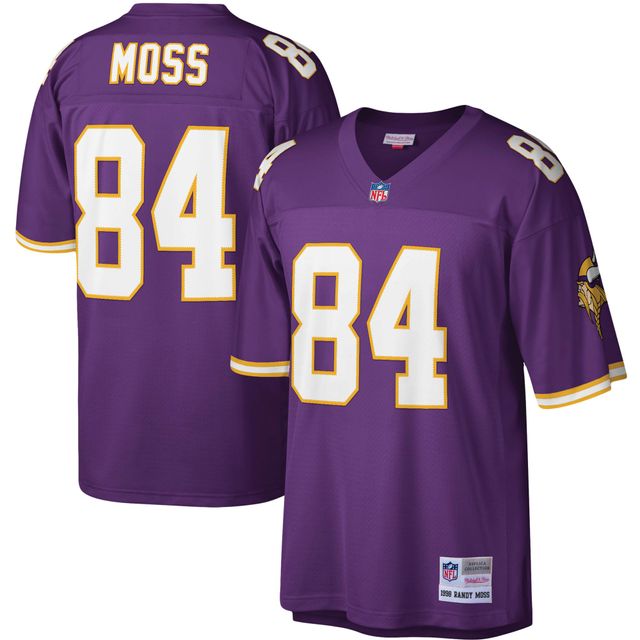 Maillot réplique Mitchell & Ness Randy Moss violet Minnesota Vikings Legacy pour hommes